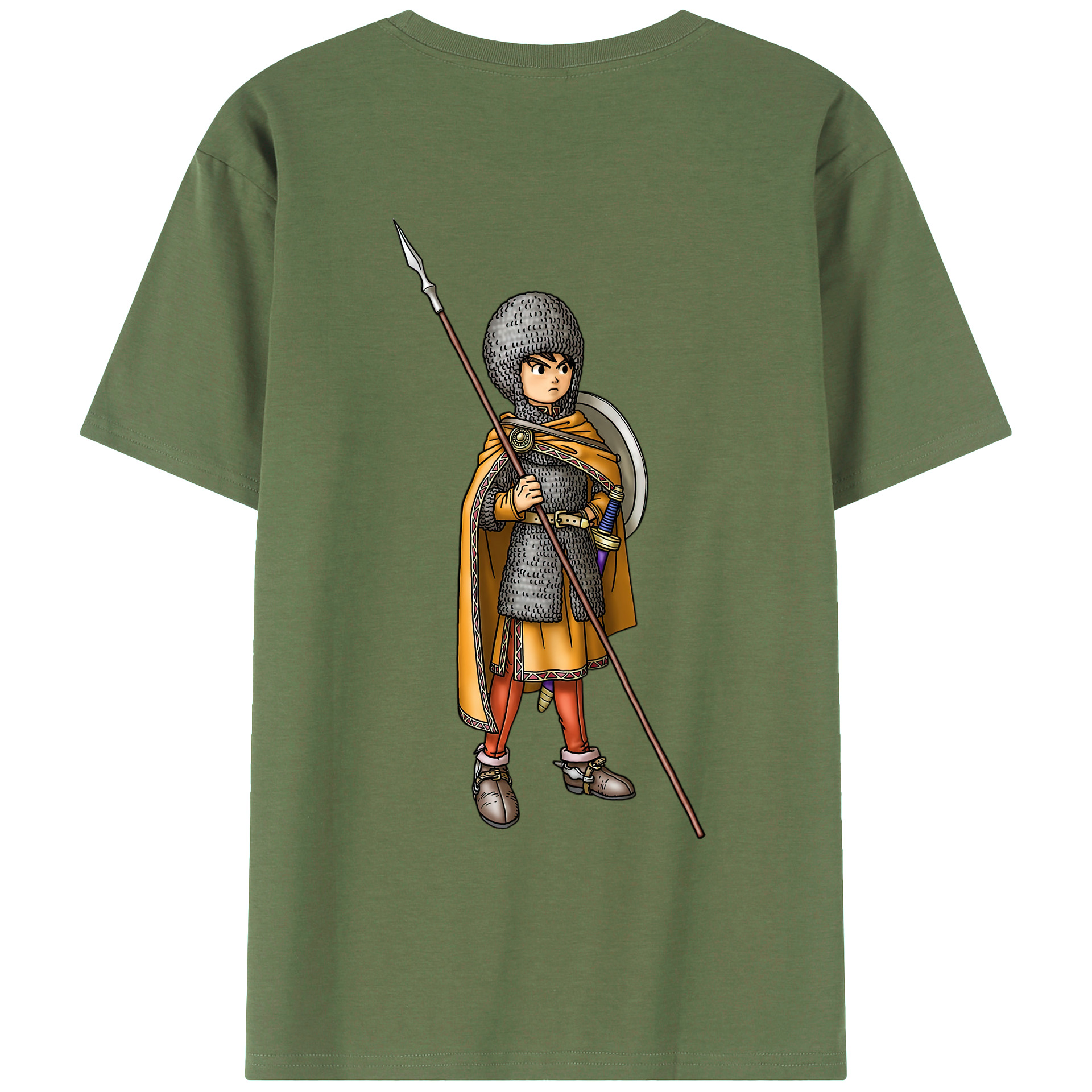 （画像用） ドラゴンクエスト Doragon Kuesuto Dragon Quest 綿100％ メンズ半袖Tシャツ（バックプリント） 通気性